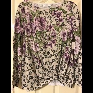 Animal print fashion top